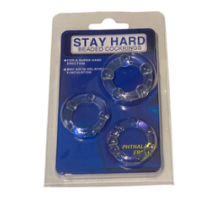 STAY HARD COCK RINGS - BEADED CLEAR